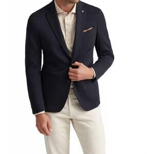NEW PETER MILLAR roland knit soft jacket in dark olive